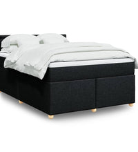 Boxspringbett mit Matratze Schwarz 140x200 cm Stoff