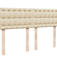 Boxspringbett mit Matratze Creme 140x200 cm Stoff
