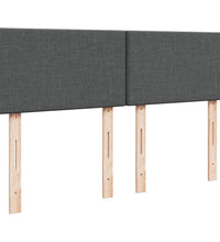 Boxspringbett mit Matratze Dunkelgrau 160x200 cm Stoff