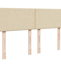 Boxspringbett mit Matratze Creme 160x200 cm Stoff