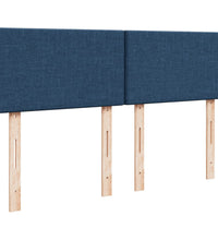 Boxspringbett mit Matratze Blau 160x200 cm Stoff