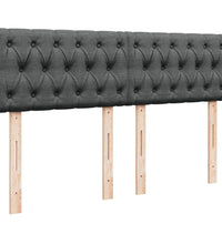 Boxspringbett mit Matratze Dunkelgrau 160x200 cm Stoff