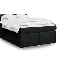 Boxspringbett mit Matratze Schwarz 160x200 cm Stoff
