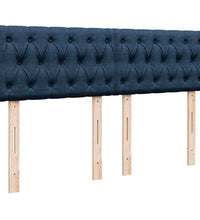 Boxspringbett mit Matratze Blau 160x200 cm Stoff