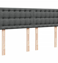 Boxspringbett mit Matratze Dunkelgrau 160x200 cm Stoff