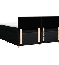 Boxspringbett mit Matratze Schwarz 180x200 cm Stoff