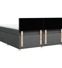 Boxspringbett mit Matratze Dunkelgrau 180x200 cm Stoff