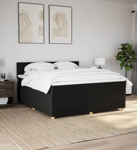 Boxspringbett mit Matratze Schwarz 180x200 cm Stoff