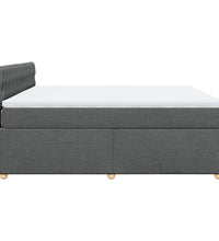 Boxspringbett mit Matratze Dunkelgrau 180x200 cm Stoff
