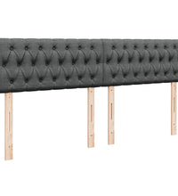 Boxspringbett mit Matratze Dunkelgrau 180x200 cm Stoff