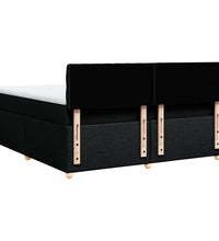 Boxspringbett mit Matratze Schwarz 180x200 cm Stoff