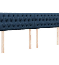 Boxspringbett mit Matratze Blau 180x200 cm Stoff