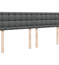 Boxspringbett mit Matratze Dunkelgrau 180x200 cm Stoff