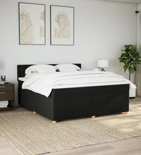 Boxspringbett mit Matratze Schwarz 180x200 cm Stoff