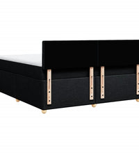 Boxspringbett mit Matratze Schwarz 180x200 cm Stoff