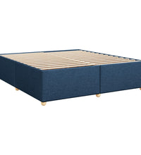 Boxspringbett mit Matratze Blau 180x200 cm Stoff