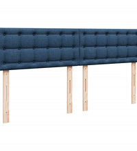 Boxspringbett mit Matratze Blau 180x200 cm Stoff