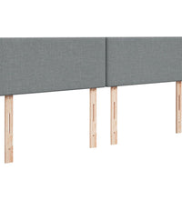 Boxspringbett mit Matratze Hellgrau 200x200 cm Stoff