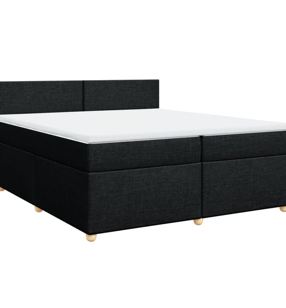 Boxspringbett mit Matratze Schwarz 200x200 cm Stoff