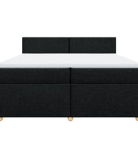 Boxspringbett mit Matratze Schwarz 200x200 cm Stoff