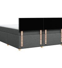 Boxspringbett mit Matratze Dunkelgrau 200x200 cm Stoff