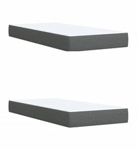 Boxspringbett mit Matratze Dunkelgrau 200x200 cm Stoff