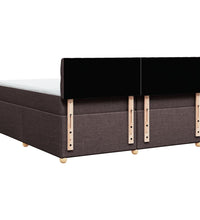 Boxspringbett mit Matratze Dunkelbraun 200x200 cm Stoff