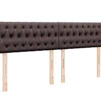 Boxspringbett mit Matratze Dunkelbraun 200x200 cm Stoff