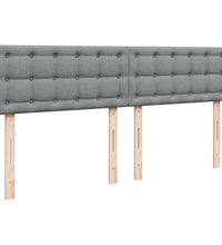 Boxspringbett mit Matratze Hellgrau 200x200 cm Stoff