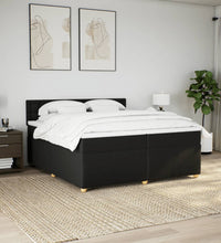 Boxspringbett mit Matratze Schwarz 200x200 cm Stoff