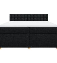 Boxspringbett mit Matratze Schwarz 200x200 cm Stoff