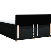 Boxspringbett mit Matratze Schwarz 200x200 cm Stoff