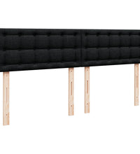 Boxspringbett mit Matratze Schwarz 200x200 cm Stoff