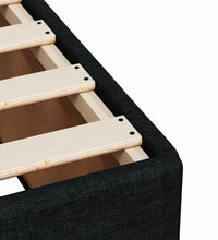 Boxspringbett mit Matratze Schwarz 200x200 cm Stoff