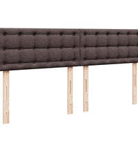 Boxspringbett mit Matratze Dunkelbraun 200x200 cm Stoff