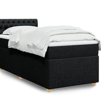 Boxspringbett mit Matratze Schwarz Stoff