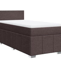 Boxspringbett mit Matratze Dunkelbraun 80x200 cm Stoff