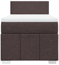 Boxspringbett mit Matratze Dunkelbraun 80x200 cm Stoff