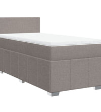 Boxspringbett mit Matratze Taupe 80x200 cm Stoff