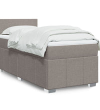 Boxspringbett mit Matratze Taupe 80x200 cm Stoff