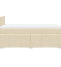 Boxspringbett mit Matratze Creme 80x200 cm Stoff