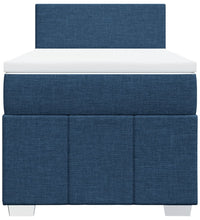 Boxspringbett mit Matratze Blau 80x200 cm Stoff