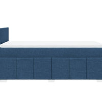 Boxspringbett mit Matratze Blau 80x200 cm Stoff