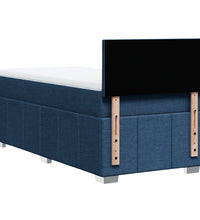 Boxspringbett mit Matratze Blau 80x200 cm Stoff