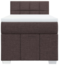 Boxspringbett mit Matratze Dunkelbraun 80x200 cm Stoff