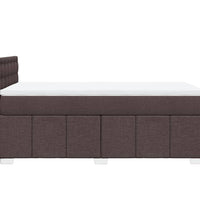 Boxspringbett mit Matratze Dunkelbraun 80x200 cm Stoff