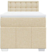 Boxspringbett mit Matratze Creme 80x200 cm Stoff