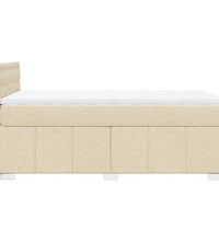 Boxspringbett mit Matratze Creme 80x200 cm Stoff