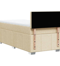Boxspringbett mit Matratze Creme 80x200 cm Stoff