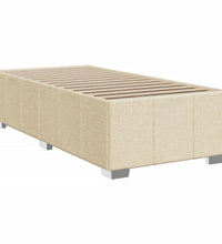 Boxspringbett mit Matratze Creme 80x200 cm Stoff